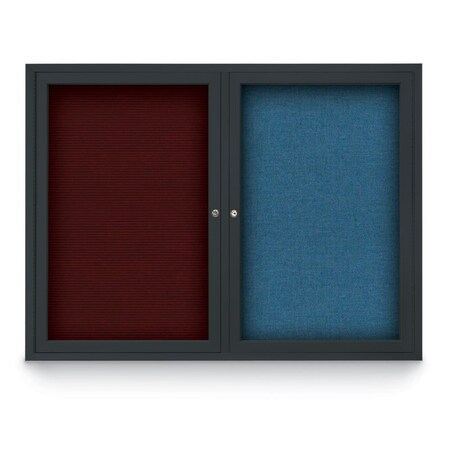 United Visual Products Corkboard, Amethyst/Gold, 72" X36" UV406-GOLD-AMETHY